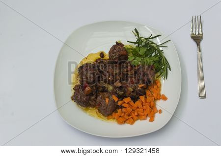 meatballs in sauce, meatballs on white background