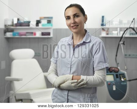Procedures in the beauty clinic. Clinic Laboratory.
