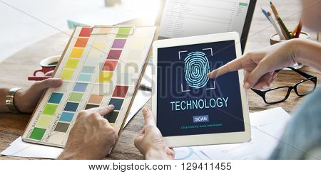Technology Security Fingerprint Password Concept