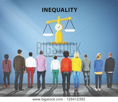 Inequality Imbalance Victims Prejudice Bias Concept