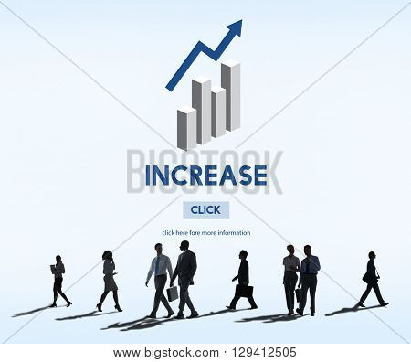 Increase Growth Rise Elevation Enlarge Expansion Concept