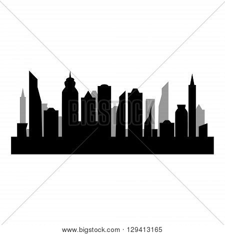 Skycrapers. City skyline. City vector illustration on white background