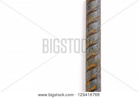 isolate round bar and rusty with the white background