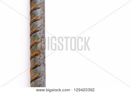isolate round bar and rusty with the white background