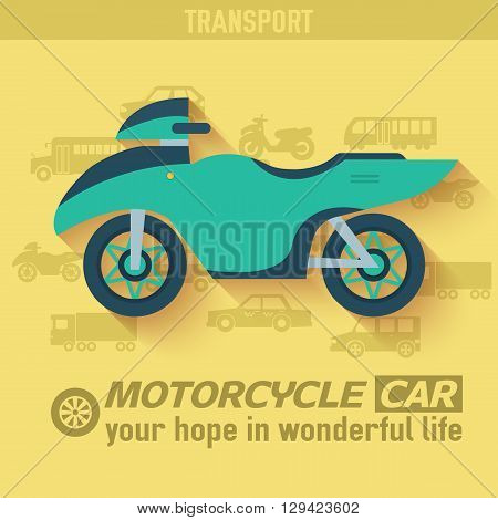 Flat Bike Background Illustration Concept