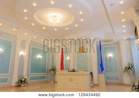 Gomel, Belarus - June 3, 2015: Department Of Civil Registry Office, A Building For The Official Regi