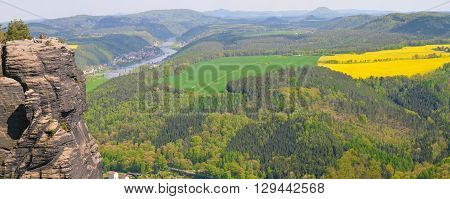 Lilienstein - Saxon Switzerland, GERMANY panorama view mountains