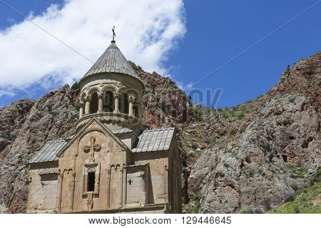 Ancient Monastery Noravank In The Mountains In Amaghu Valley, Armenia. Was Founded In 1205.