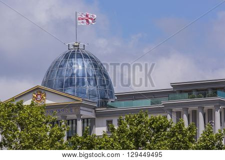 Tbilisi, Georgia - May 07: The Main Office Of The President At Sunset On May 07, 2016 In Tbilisi. Th