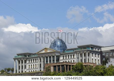 Tbilisi, Georgia - May 07: The Main Office Of The President At Sunset On May 07, 2016 In Tbilisi. Th