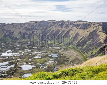 The Easter Island Ranu Kao volcano, Chile