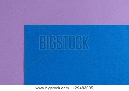 Eva foam ethylene vinyl acetate sponge plush blue surface on light purple smooth background