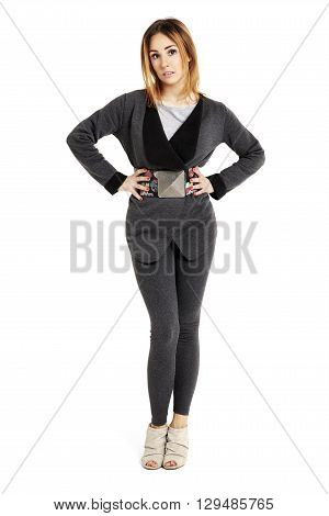 Simple Picture Of Beautiful Girl With Hands On Hips