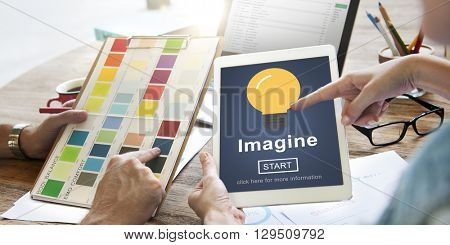 Imagine Think Innovate Visualize Ideas Concept