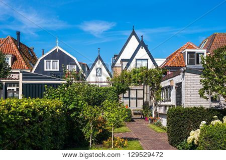 Holland Waterland district Marken view of the traditional house of the village