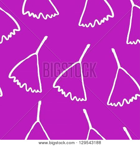 Floral leaves design. Seamless pattern of leaves of ginkgo biloba