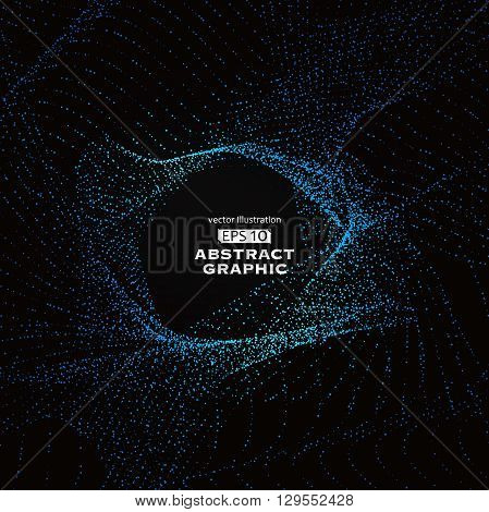 Dot pattern composed of meshTechnological sense of abstract graphics