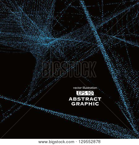 Dot pattern composed of meshTechnological sense of abstract graphics