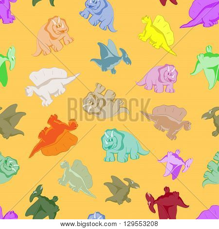 Dinos are kind and funny. Seamless series for young children