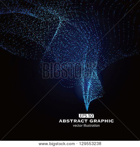 Dot pattern composed of meshTechnological sense of abstract graphics