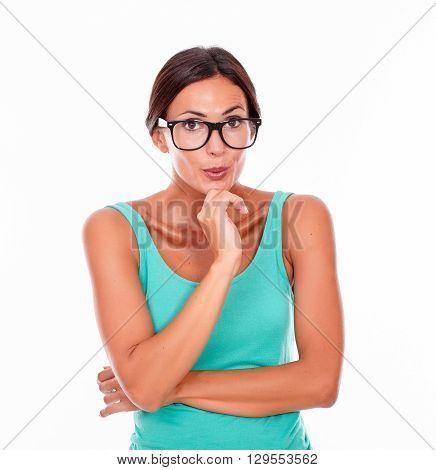 Mistaken Caucasian Woman With A Hand To Mouth