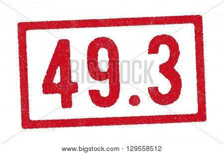 Vector illustration of red stamp of the article 49.3 French constitution