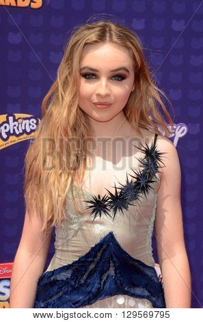 LOS ANGELES - APR 29:  Sabrina Carpenter at the 2016 Radio Disney Music Awards at the Microsoft Theater on April 29, 2016 in Los Angeles, CA