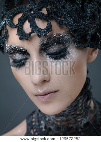 beautiful model girl portret with pretty face