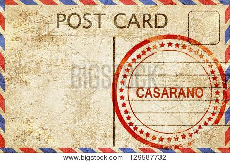 casarano, vintage postcard with a rough rubber stamp