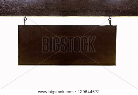 wooden sign isolated on a white background