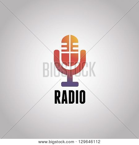 simple colorful microphone mic icon symbol collection set design