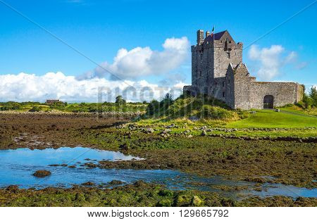 Calway Ireland - August 4 2013: The Dunguaire castle