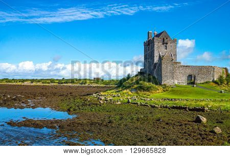 Calway Ireland - August 4 2013: The Dunguaire castle