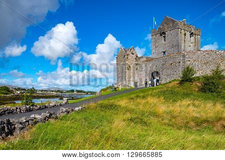 Calway Ireland - August 4 2013: The Dunguaire castle