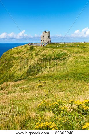 Ireland Calway county Cliffs of Moher the O'Brien tower