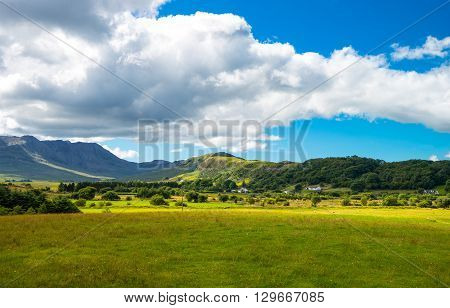 Ireland Calway county landscape of the Connemara area