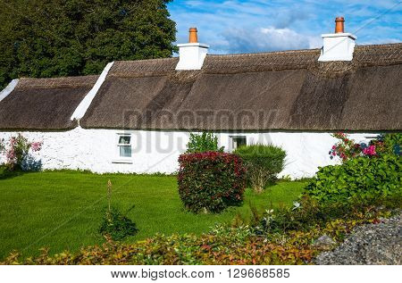 Calway Ireland - August 4 2013: Connemara area traditional country house near Leenane village