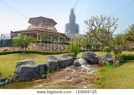 Mukdahan Thailand - February 22 2016 : Wat Phu Manarom temple Mukdahan Thailand