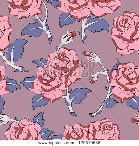 roses wedding card theme purple haze and ink