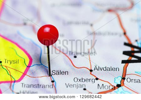 Salen pinned on a map of Sweden