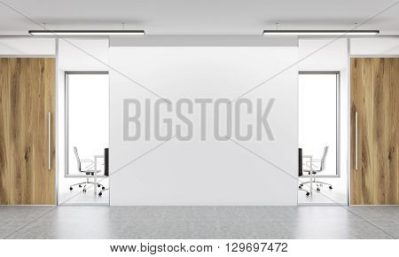 Blank Wall In Office Front