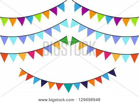 Flaglets used in cultural festivals and parties. Editable Clip Art.