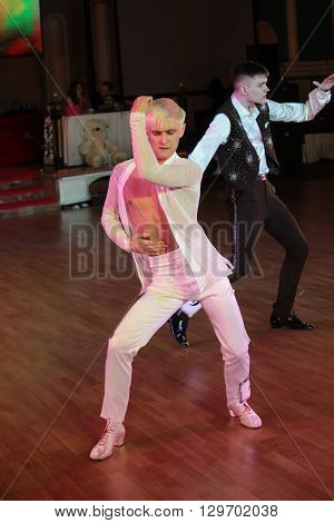 MOSCOW - MARCH 19: Unidentified teens age 12-18 compete at artistic dances at European Artistic Dace Championship, organized by World Dance Artistic Federation on March 19, 2016, in Moscow.