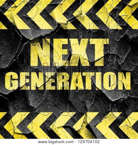 next generation, black and yellow rough hazard stripes