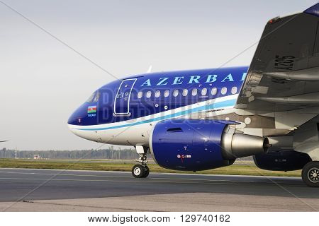 Airbus A320 Azerbaijan Airlines Taxiing