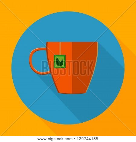 vector illustration of cup of hot tea