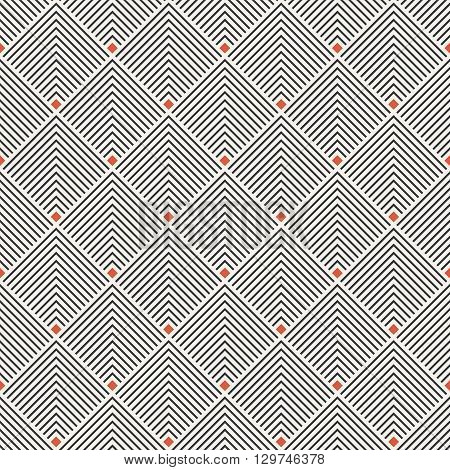 Art deco seamless pattern. Modern stylish texture. Regularly repeating geometrical ornament with thin corner lines rhombuses. Vector abstract seamless background