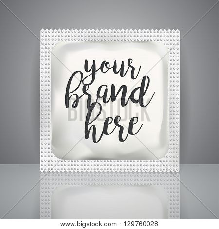 Blank Foil Pouch Packaging For Medicine Drugs Coffee Salt Sugar Pepper Spices Sachet Sweets Or Condom. Isolated Mock Up Wrapper Template for Branding. Product Package.