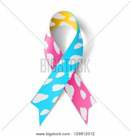 Cloud ribbon as symbol of congenital diaphragmatic hernia awareness