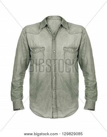 Gray shirt isolated on a white background